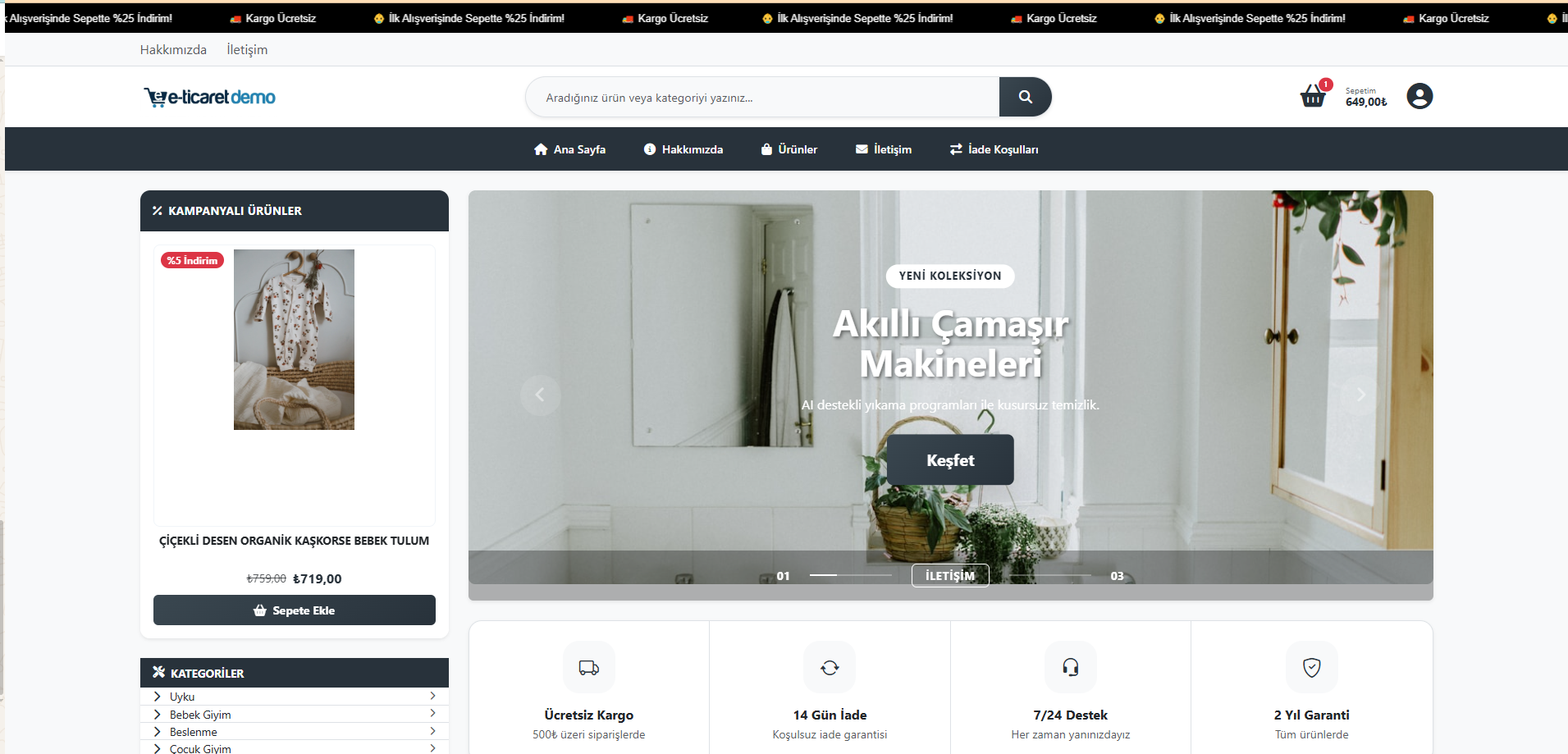 Tek Ürün Landing Page Teması
